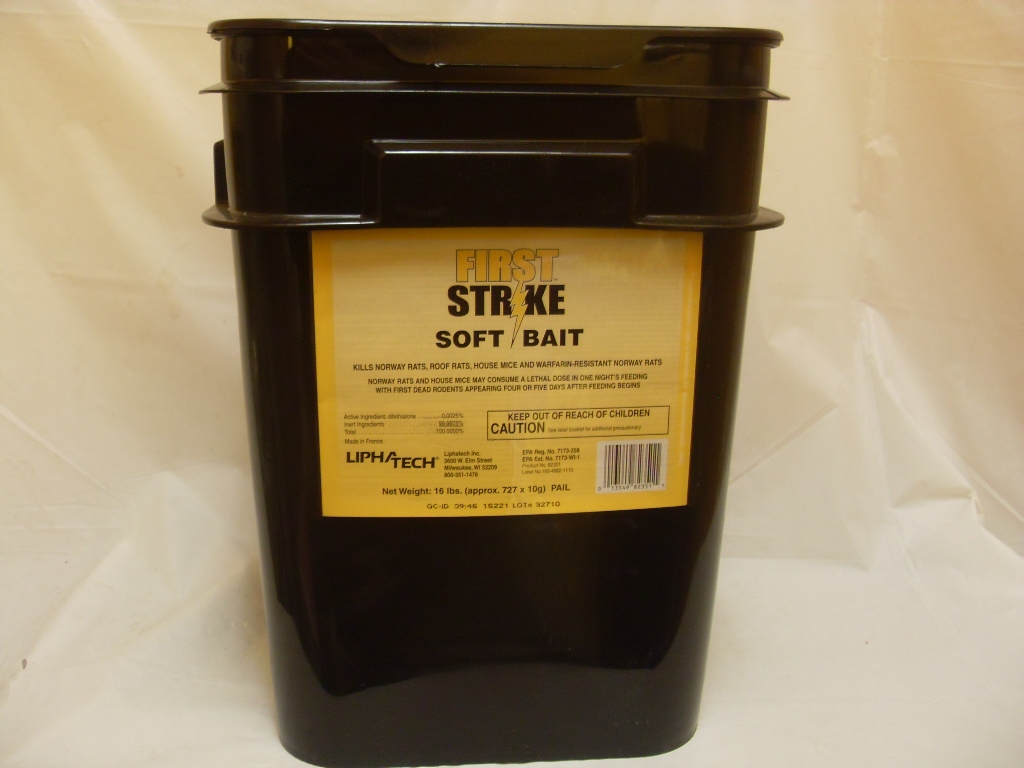 First Strike Soft Bait Rat Mice Rodenticide Poison - 16 Lbs