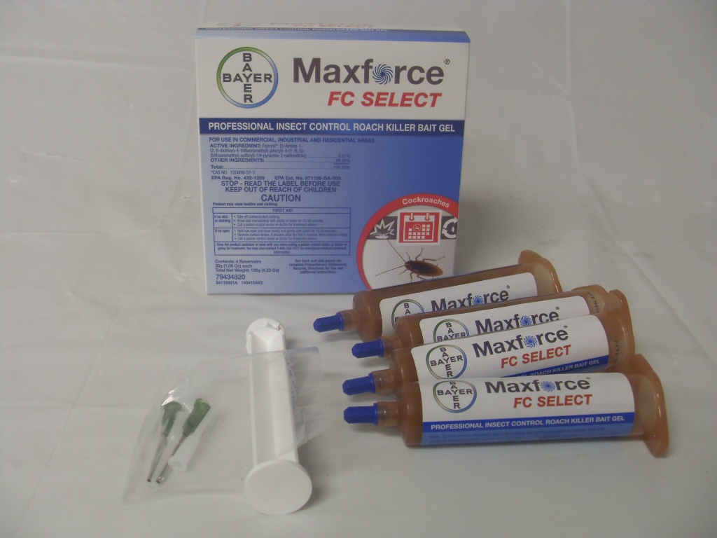 Maxforce FC Select Roach Bait Gel Bait 4x30gm Syringe Fipronil 