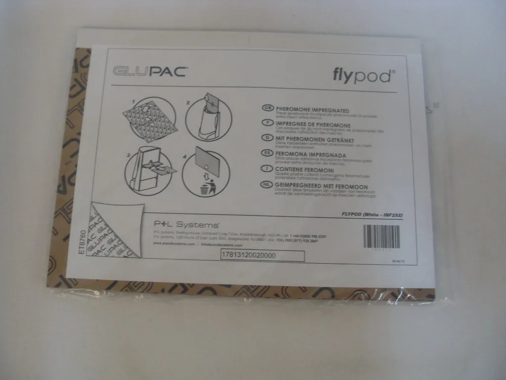 Replacement White Glue Board for Flypod Fly Light Trap - pack